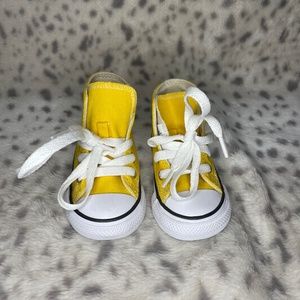 Yellow high top Converse